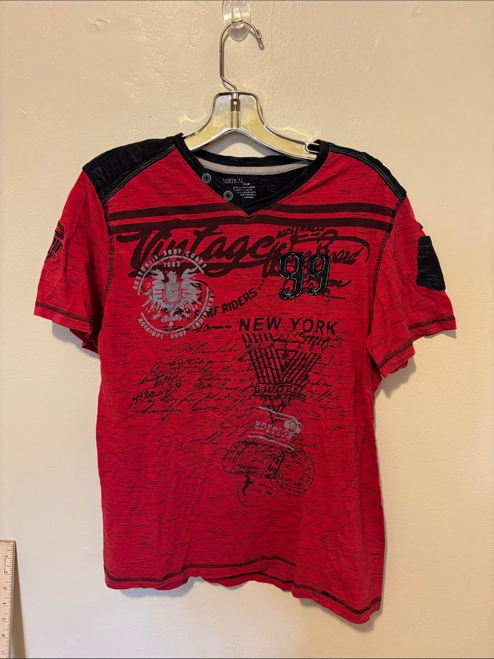VENZO Red Graphic Short-Sleeve Men's Tee